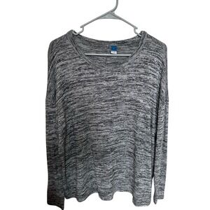 Old Navy Gray Space Dye Long Sleeve T-Shirt‎ Relaxed Fit